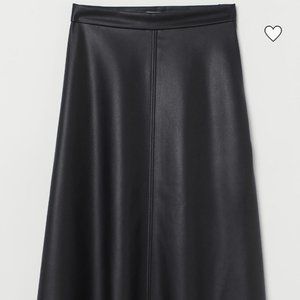 Black Faux Leather Skirt